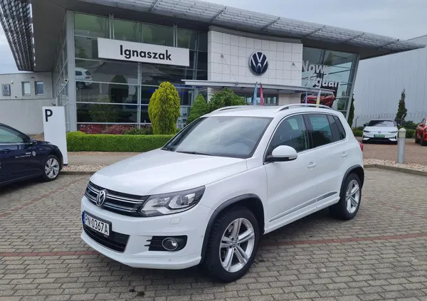 samochody osobowe Volkswagen Tiguan cena 74999 przebieg: 128000, rok produkcji 2014 z Dobrodzień